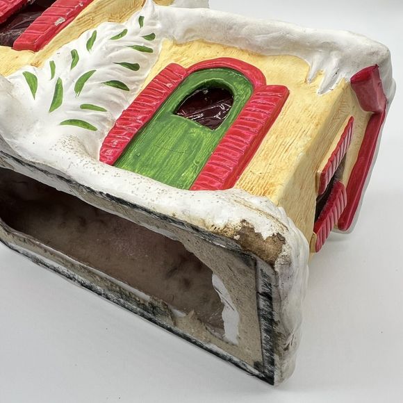 RARE Vintage Christmas Village Snowy House RB Japan Hand Painted Retro 70s MCM - Picture 16 of 16